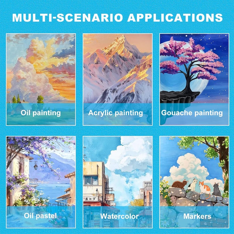 BRUTRIKS Canvas Paper Pad for Acrylic and Oil Paints, 9x12 Inch, 10 Sheets Canvas Paper(131lb/280gsm), Artist Drawing and Painting Surface - Image 5